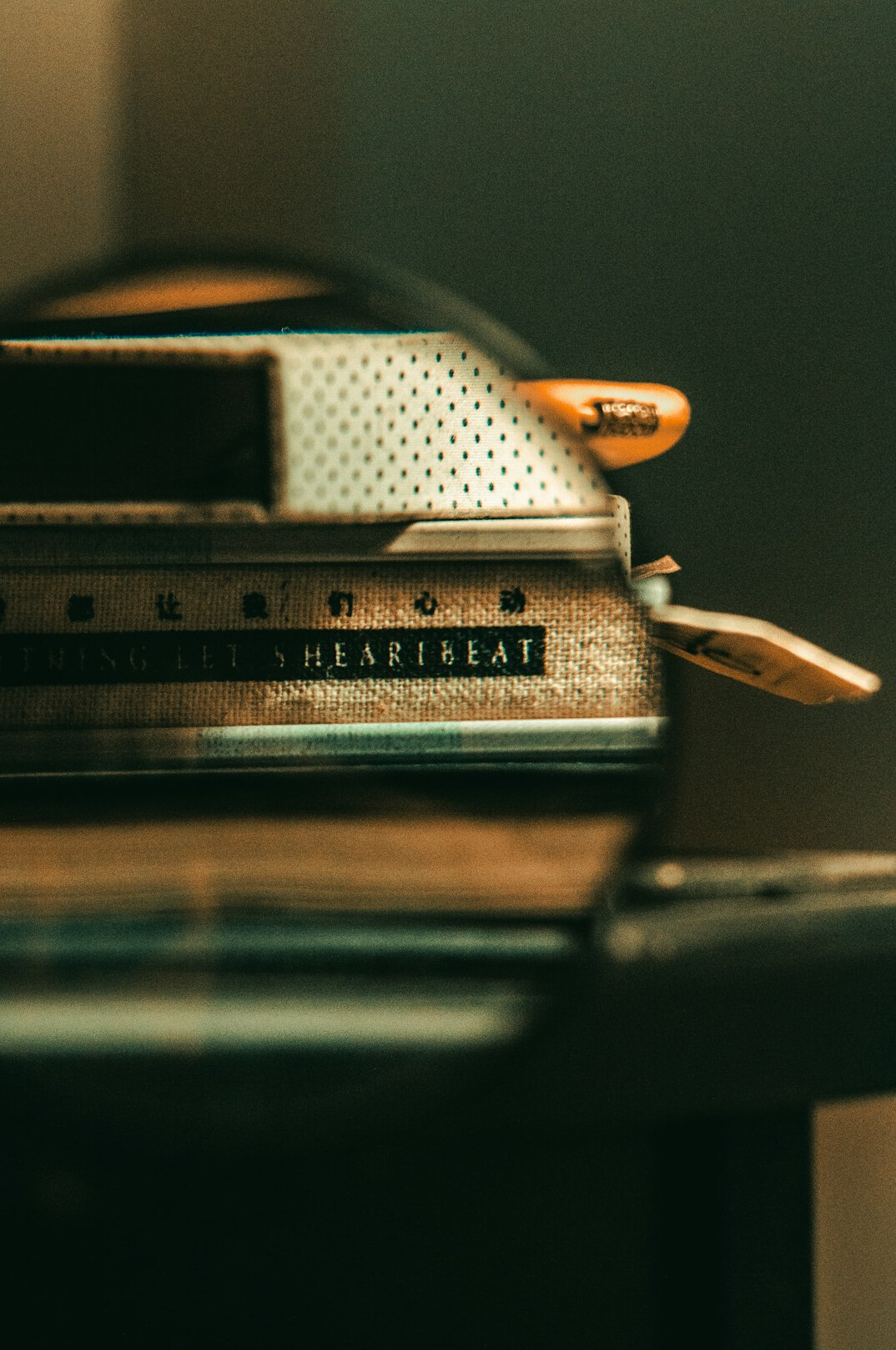 Vintage film reel and clapperboard on a table